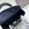69309f1d6e68136f4d9ab4c2 Dior Top-Grade Original Leather Cannage Lady Dior Bag in Black Embossed Quilting