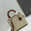 69309f1d6e68136f4d9ab4c3 Dior Top-Grade Original Leather Five-Gusset Lady Dior Bag 'Black Embossed Diamond Quilting'