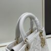 69309f266e68136f4d9ab4d1 Dior Lady Dior Top-Grade Original Leather Quilted Handbag in Black Embossed Chevron Pattern