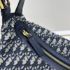 69309f306e68136f4d9ab4e2 D-Journey Handbag in Blue Oblique Print Fabric – Large Size