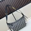 D-Journey Small Bag in Blue Oblique Print Fabric