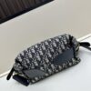 D-Journey Small Bag in Blue Oblique Print Fabric