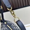 D-Journey Small Bag in Blue Oblique Print Fabric