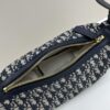 D-Journey Small Bag in Blue Oblique Print Fabric
