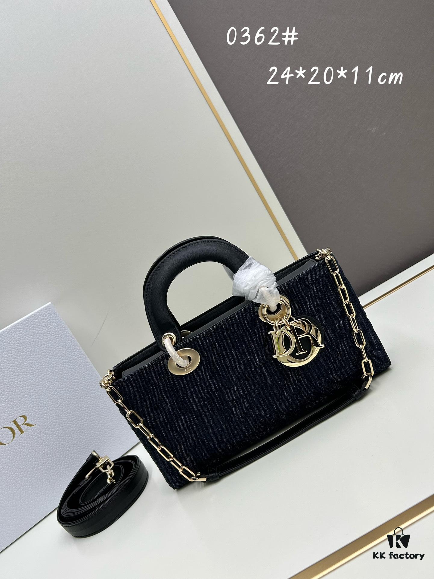 69309f3b6e68136f4d9ab4f4 Dior Lady Dior Top-Grade Original Factory Leather Five-Gusset Handbag in Denim and Raffia Matting with Cannage Quilting