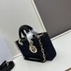 69309f426e68136f4d9ab4ff Dior Lady Dior Top-Grade Original Leather Five-Gusset Handbag in Black Cowhide with Graphic Cannage Pattern