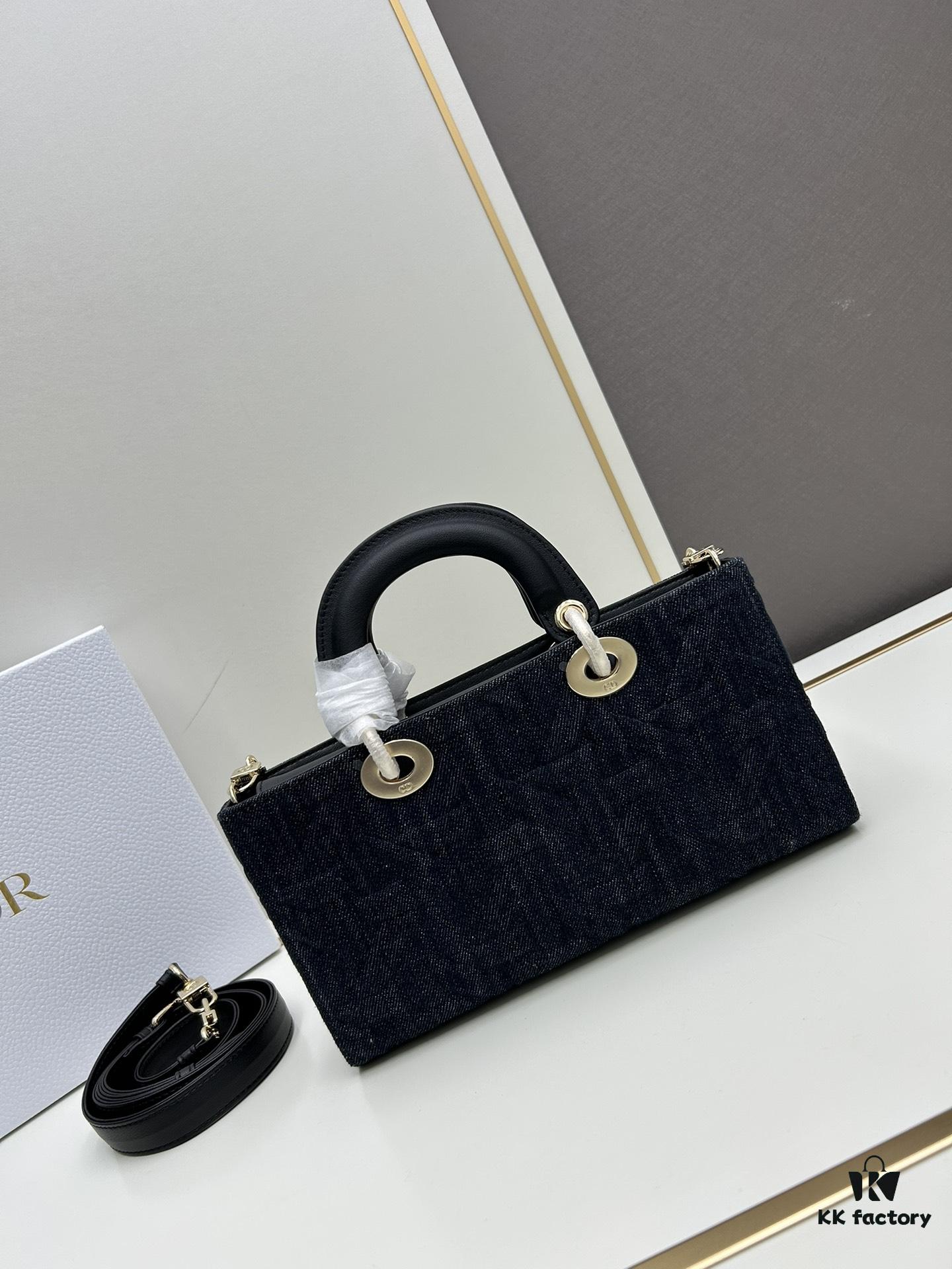 69309f436e68136f4d9ab500 Dior Lady Dior Top-Grade Original Leather Five-Gusset Handbag in Black Cowhide with Graphic Cannage Pattern