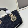 69309f456e68136f4d9ab501 Dior Lady Dior Top-Grade Original Leather Five-Gusset Handbag in Black Cowhide with Graphic Cannage Pattern