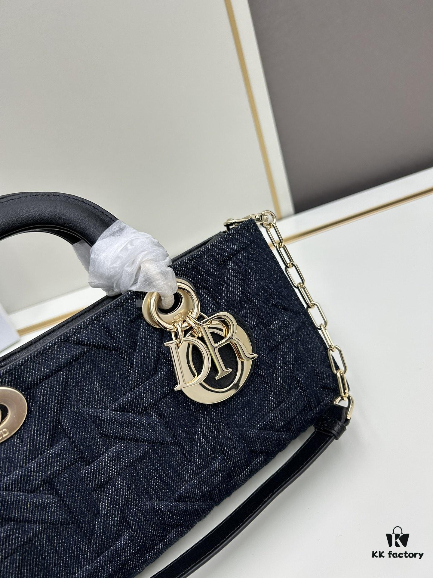 69309f456e68136f4d9ab501 Dior Lady Dior Top-Grade Original Leather Five-Gusset Handbag in Black Cowhide with Graphic Cannage Pattern