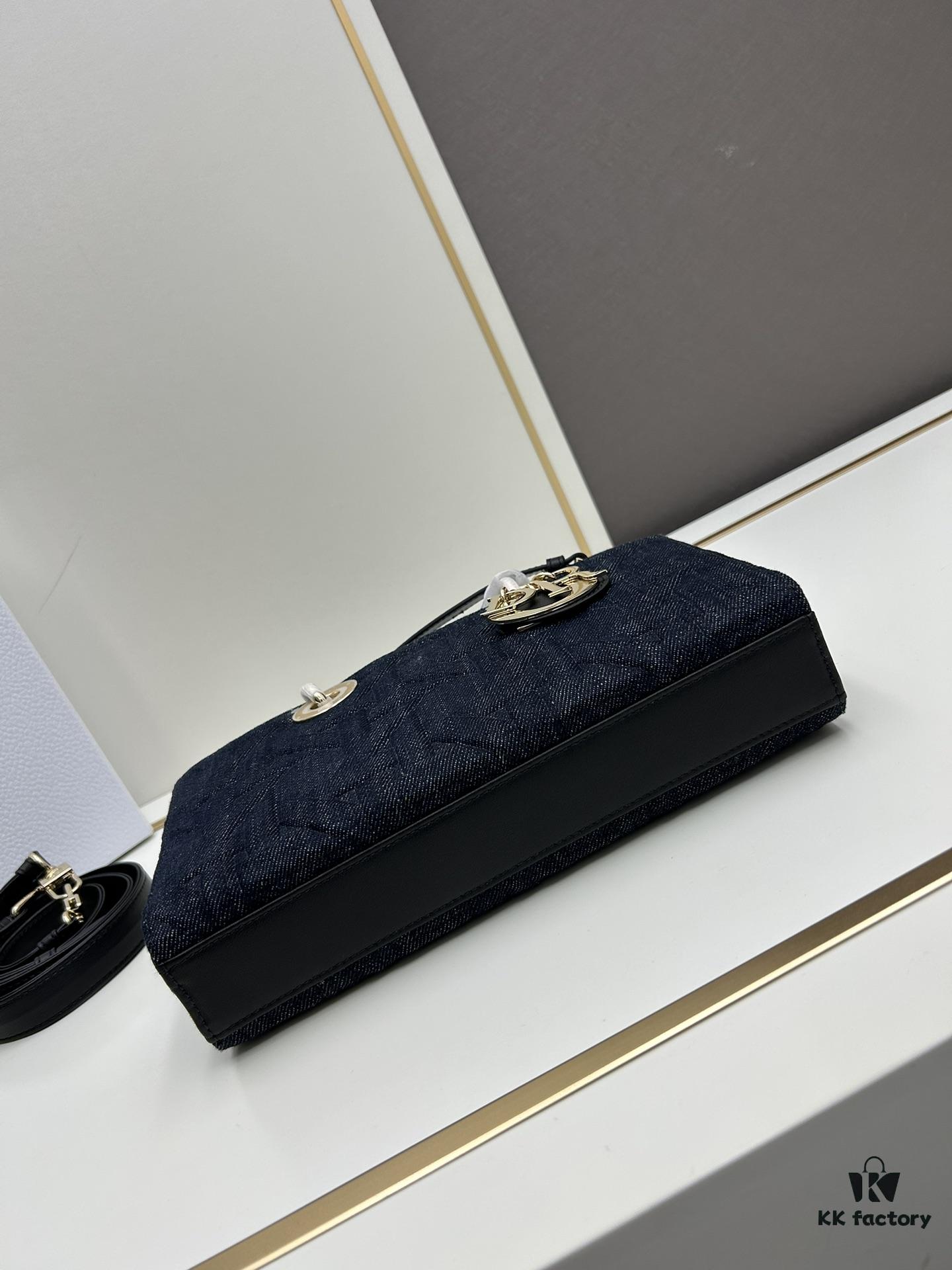 69309f456e68136f4d9ab502 Dior Lady Dior Top-Grade Original Leather Five-Gusset Handbag in Black Cowhide with Graphic Cannage Pattern