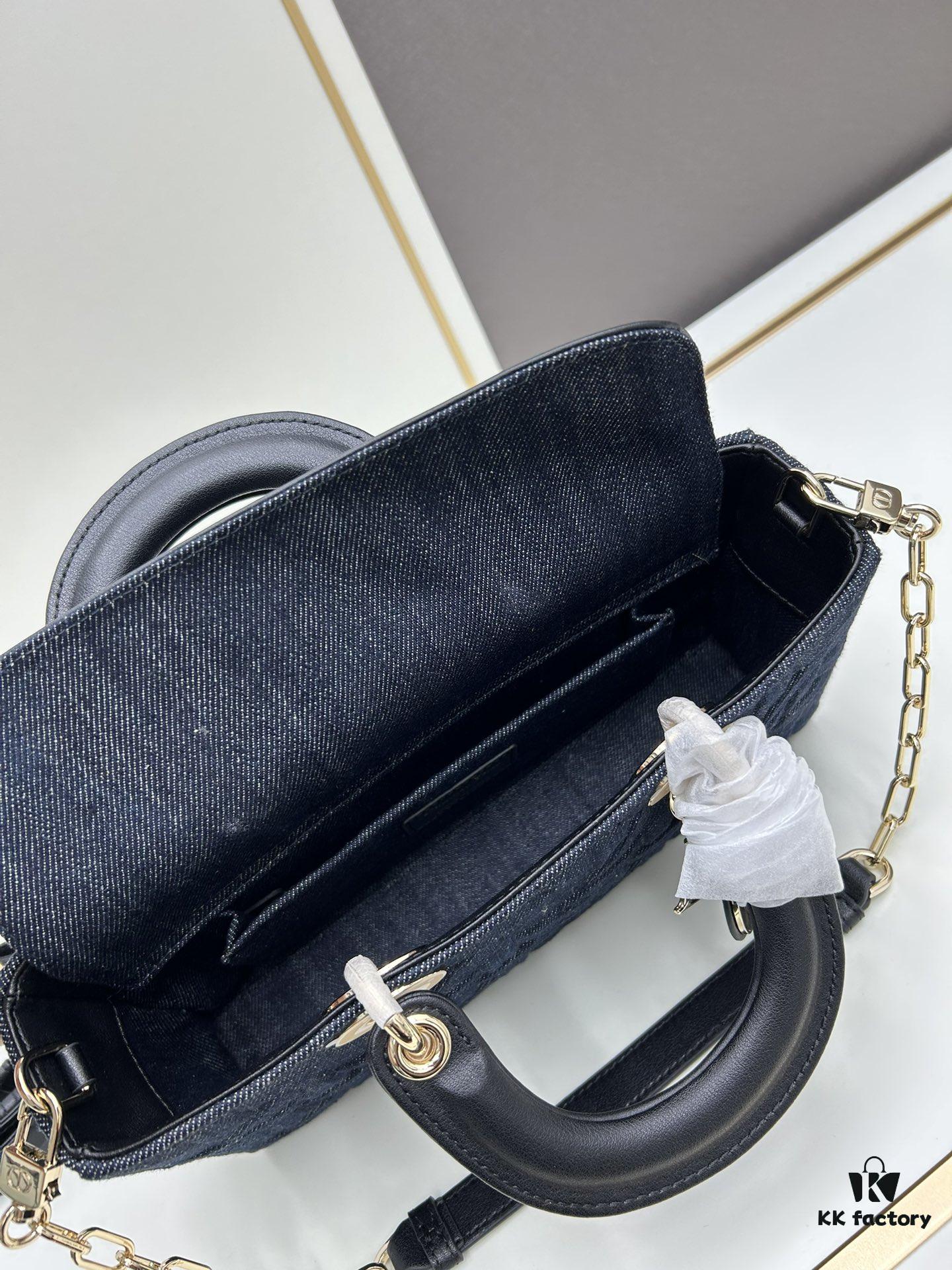 69309f466e68136f4d9ab505 Dior Lady Dior Top-Grade Original Leather Five-Gusset Handbag in Black Cowhide with Graphic Cannage Pattern