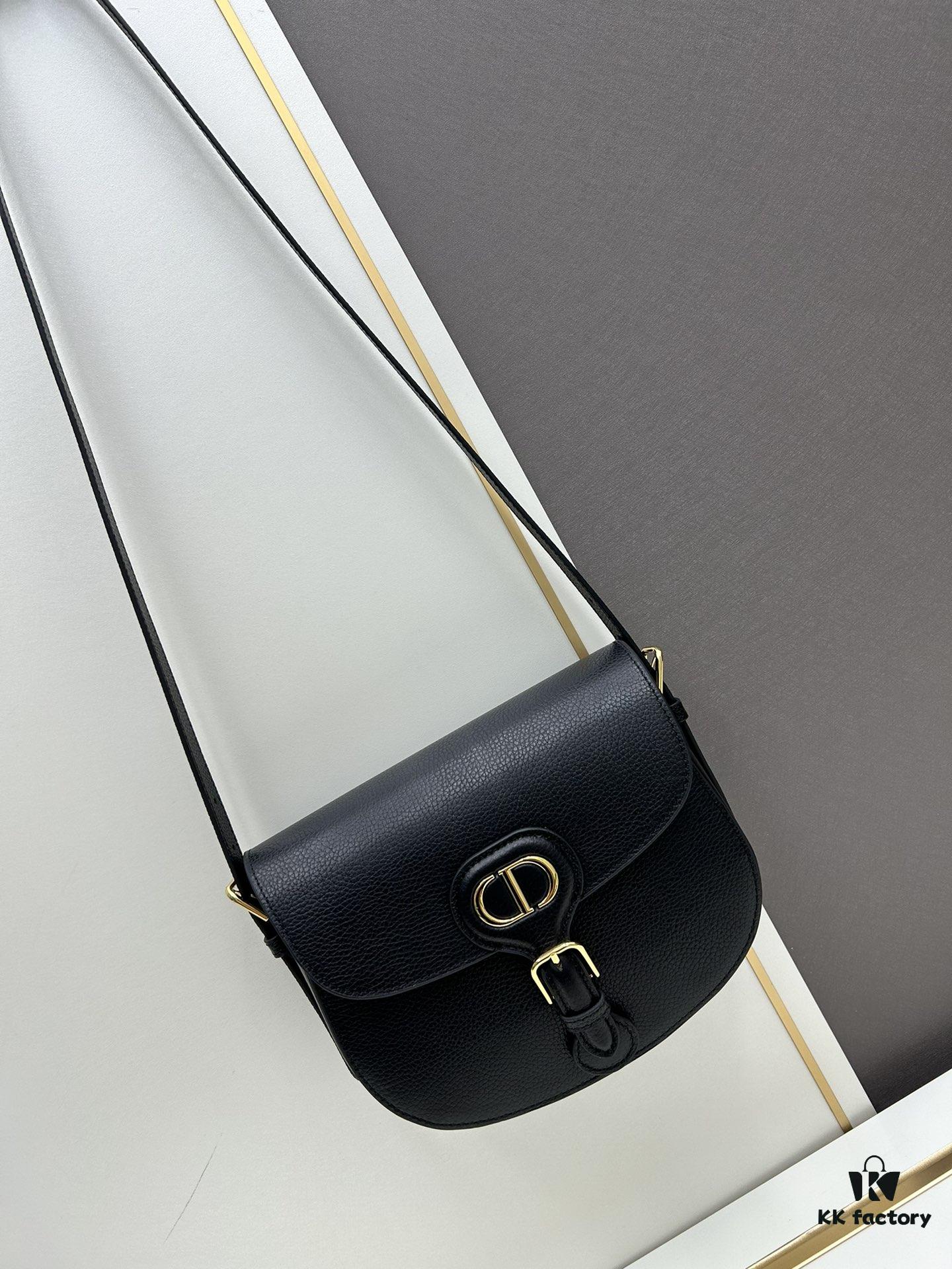 Dior Bobby Tofu Bag, Vintage Full-Grain Leather, 22-inch Size, Early Autumn New Retro Style