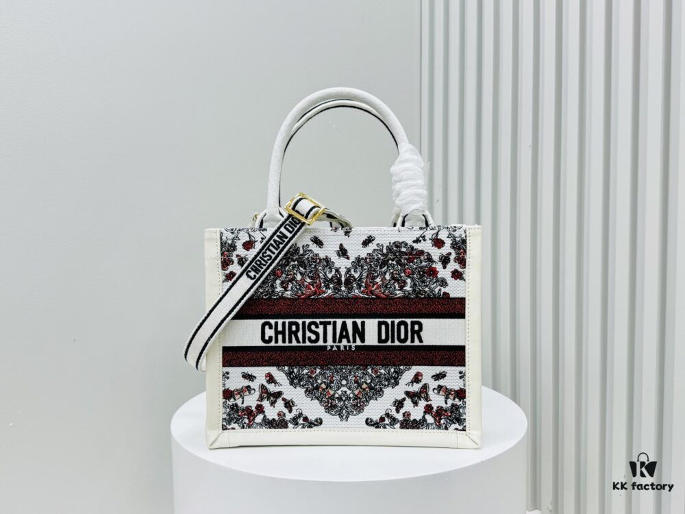 69309fa66e68136f4d9ab59a Dior Book Tote 24 Early Spring New Arrival Small Size with Leather Trim