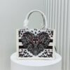 69309fa96e68136f4d9ab59e Dior Book Tote 24 Early Spring New Arrival Small Size with Leather Trim