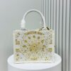 69309fba6e68136f4d9ab5bb Dior Book Tote24 Early Spring New Arrival Small Size with Leather Trim