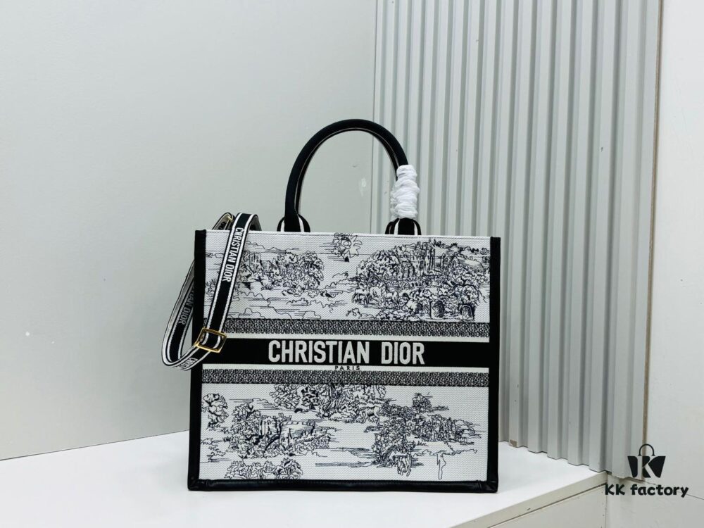 69309fee6e68136f4d9ab612 Dior Book Tote24 Early Spring New Arrival Large Size with Leather Trim