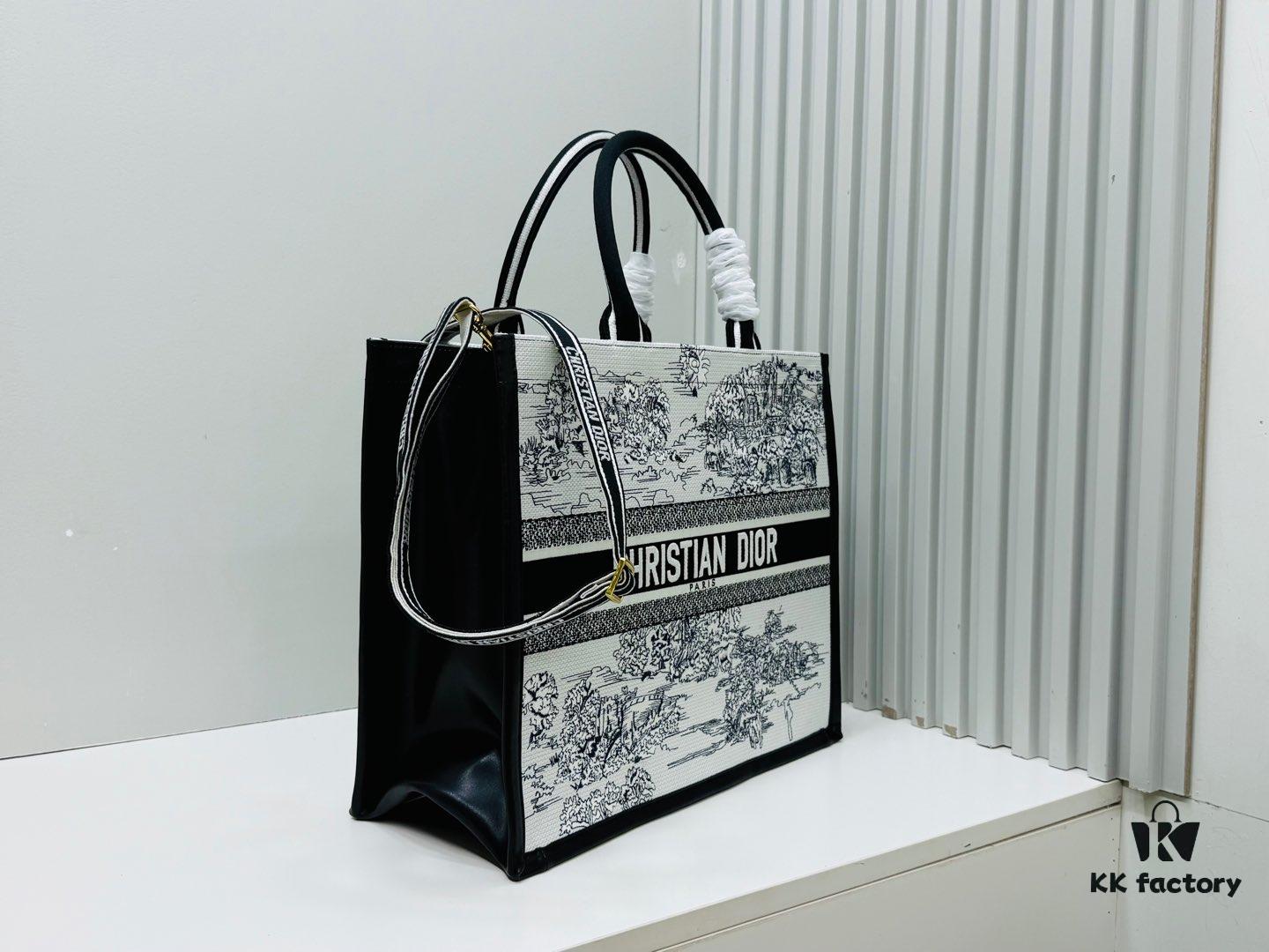 69309fef6e68136f4d9ab614 Dior Book Tote24 Early Spring New Arrival Large Size with Leather Trim
