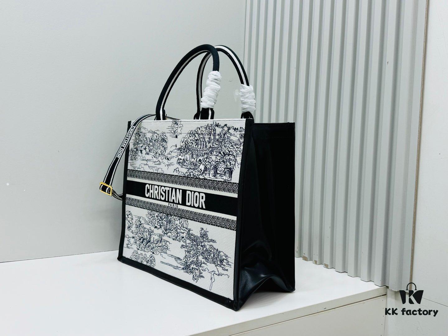69309ff06e68136f4d9ab616 Dior Book Tote24 Early Spring New Arrival Large Size with Leather Trim