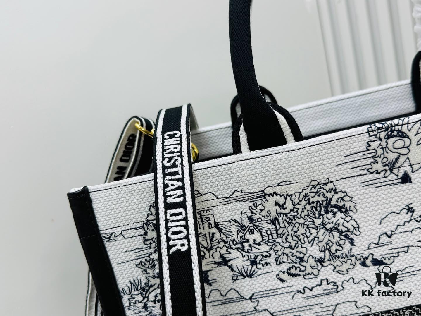 69309ff06e68136f4d9ab617 Dior Book Tote24 Early Spring New Arrival Large Size with Leather Trim