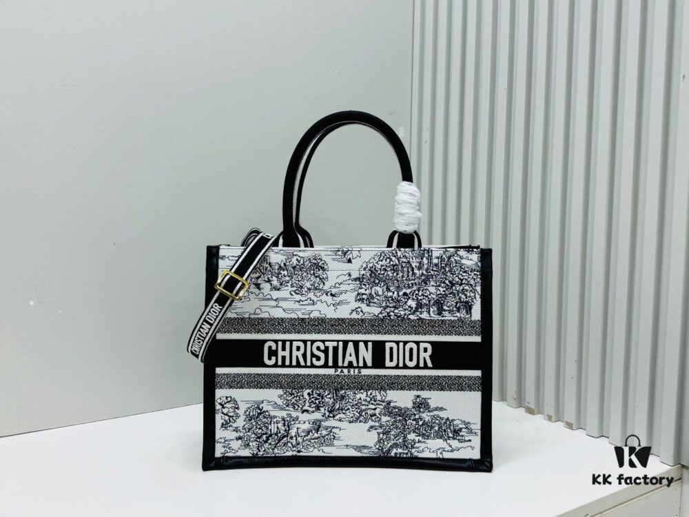 69309ff36e68136f4d9ab61c Dior Book Tote24 Early Spring New Arrival Medium Size with Leather Trim
