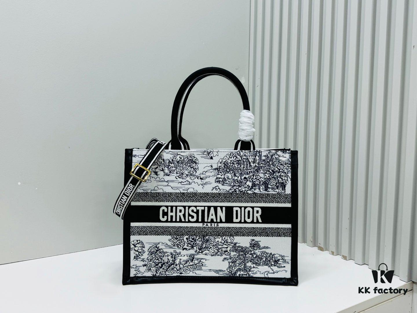 69309ff36e68136f4d9ab61c Dior Book Tote24 Early Spring New Arrival Medium Size with Leather Trim
