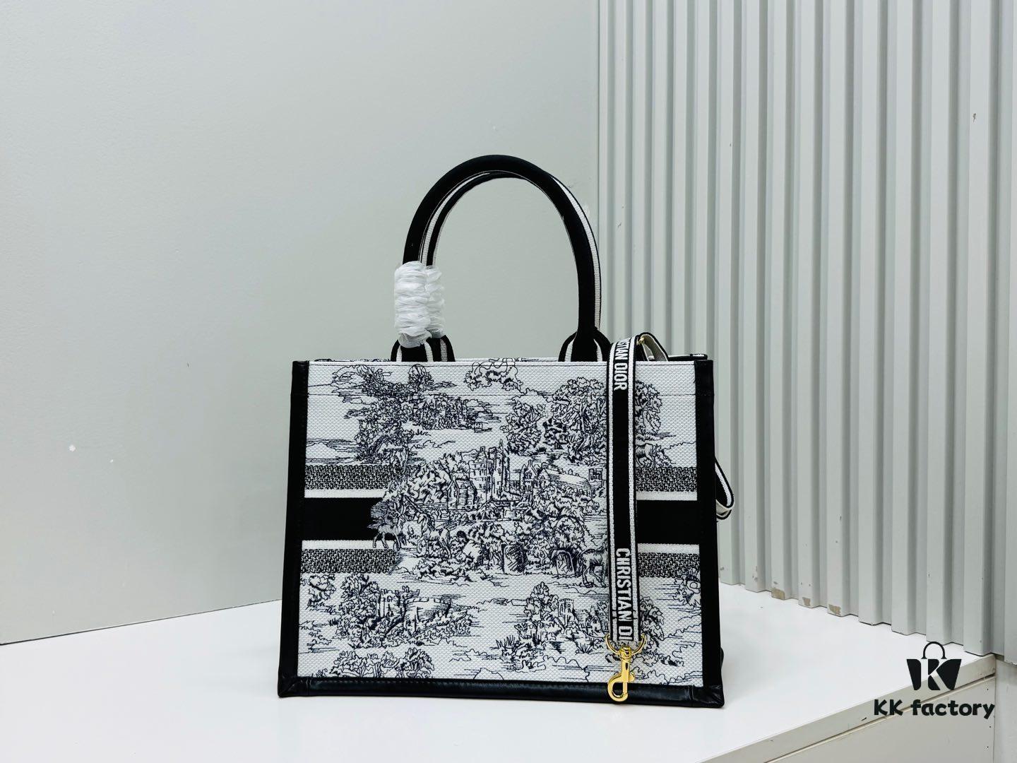 69309ff56e68136f4d9ab61f Dior Book Tote24 Early Spring New Arrival Medium Size with Leather Trim