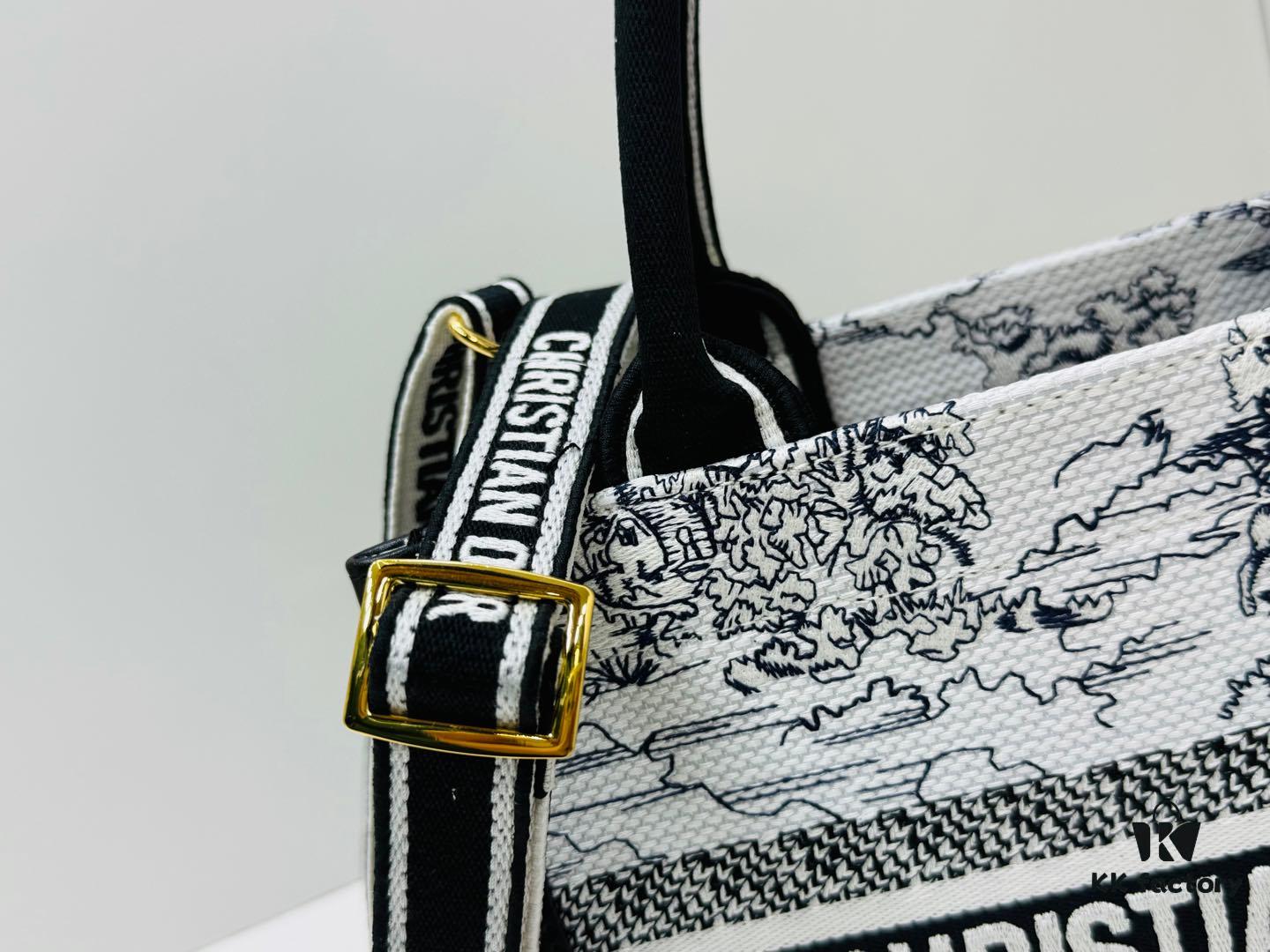 69309ff96e68136f4d9ab62b Dior Book Tote 24 Early Spring New Arrival Small Size with Leather Trim