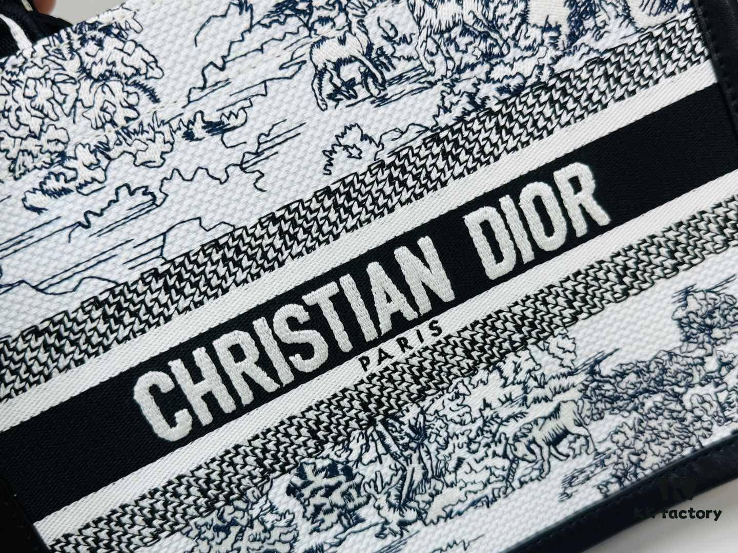 69309ff96e68136f4d9ab62c Dior Book Tote 24 Early Spring New Arrival Small Size with Leather Trim