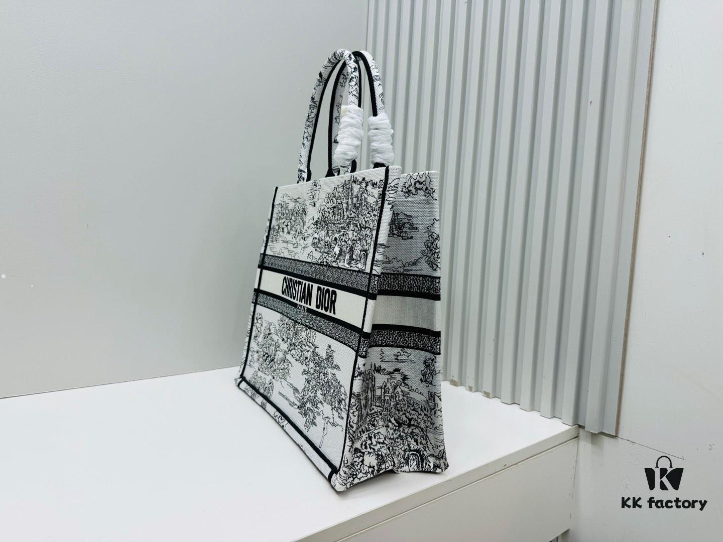 Vintage Oversized Di0r Book Tote in Thick Cable Fabric – Original Surplus Lot