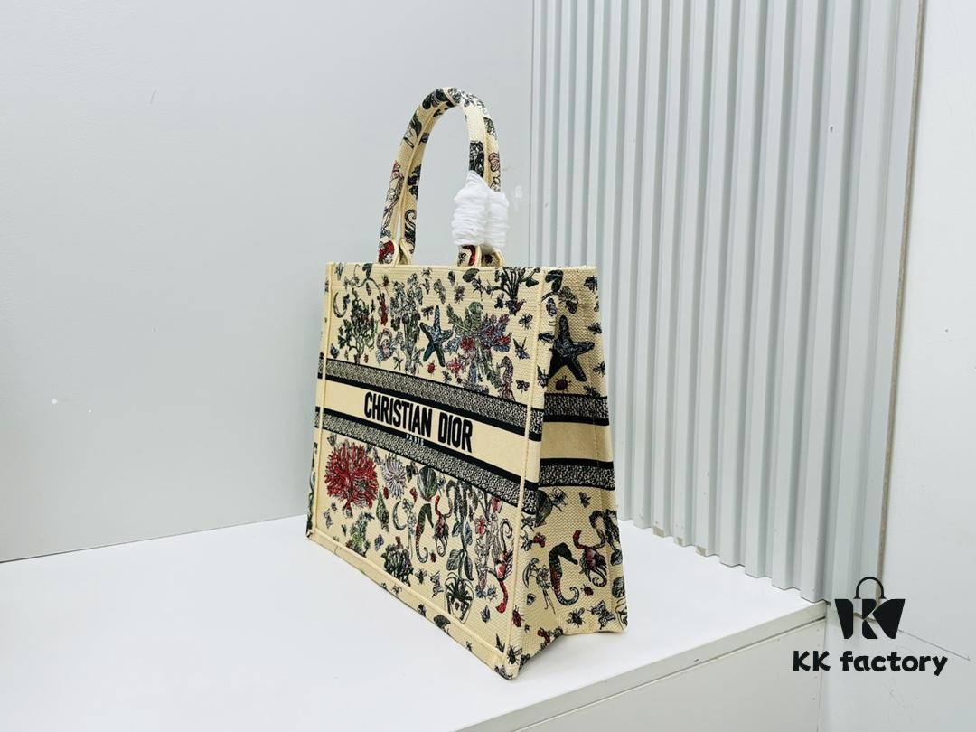 6930a01d6e68136f4d9ab67f Oversized Original Order Di0r Book Tote - Thick Yarn Fabric