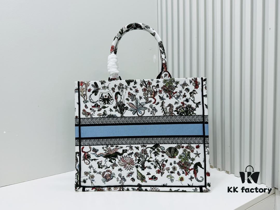 6930a0266e68136f4d9ab695 Oversized Original Order Thick Yarn Fabric Dior Book Tote