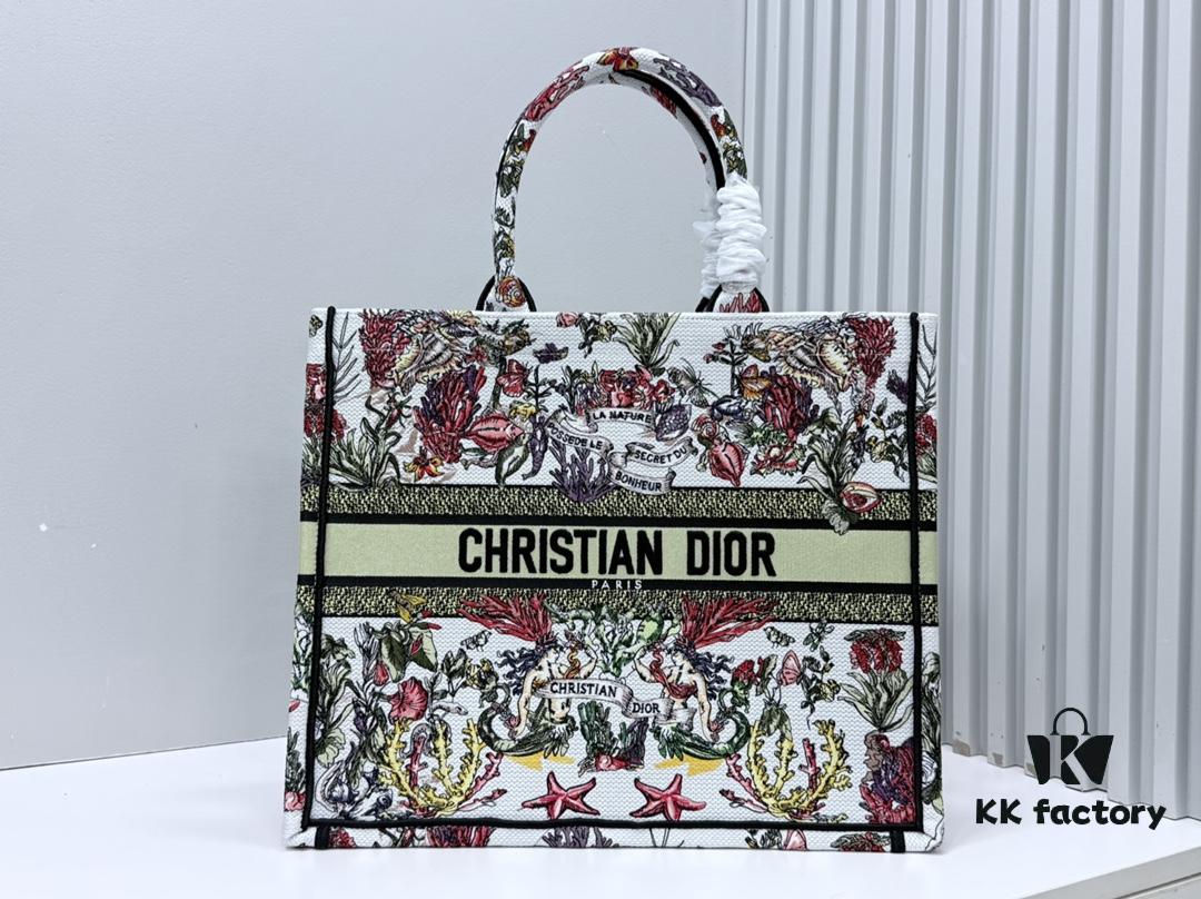 6930a02e6e68136f4d9ab6a8 Thick Stitching, Heavy Fabric Original Order Large Size Di0r Book Tote