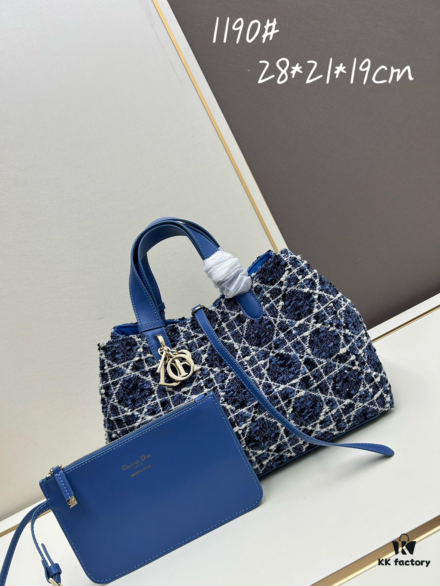 Dior Always Tweed Series, Luxury Original Leather, Quilted Design, Elegant and Stylish Handbag