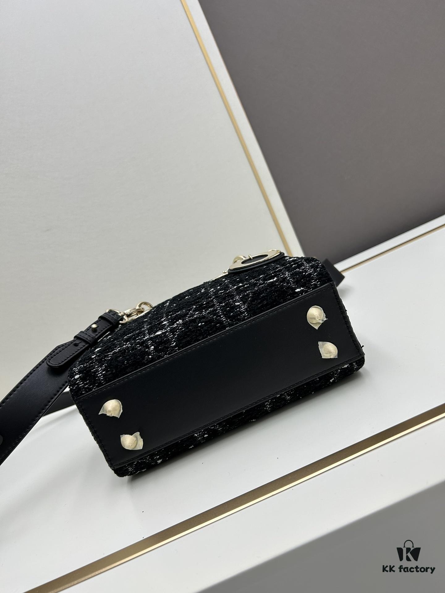 6930a0566e68136f4d9ab703 Ilady dio.r Black Canvas and Leather Handbag with Adjustable Strap