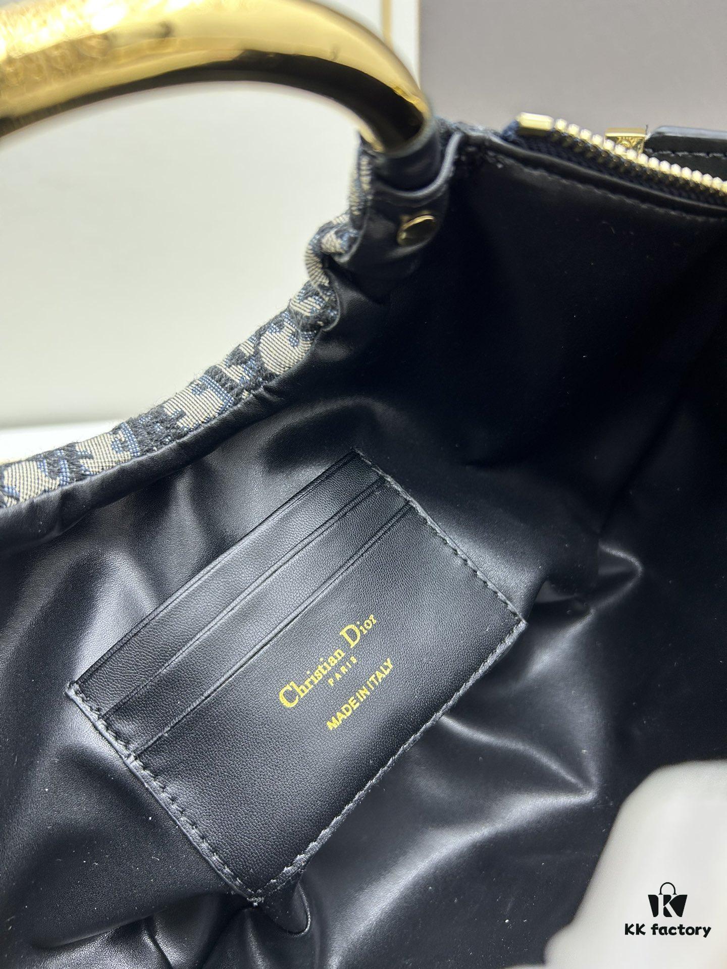 DIOR 2025 New Vintage-Style Puff Bag in Leather and Fabric
