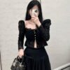 6930a0a86e68136f4d9ab7a1 Ilady Dio.r Coarse Houndstooth Black Canvas and Leather Handbag with Adjustable Strap