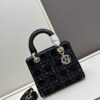 6930a0a96e68136f4d9ab7a3 Ilady Dior Coarse Houndstooth Canvas and Leather Handbag with Adjustable Strap