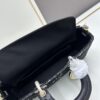 6930a0b06e68136f4d9ab7b0 Ilady Dior Coarse Houndstooth Canvas and Leather Handbag with Adjustable Strap