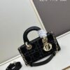 6930a0b16e68136f4d9ab7b3 Ilady Dio.r Coarse Herringbone Black Canvas with Leather Trim Handbag