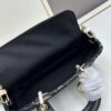 6930a0b46e68136f4d9ab7b9 Ilady Dio.r Coarse Herringbone Black Canvas with Leather Trim Handbag