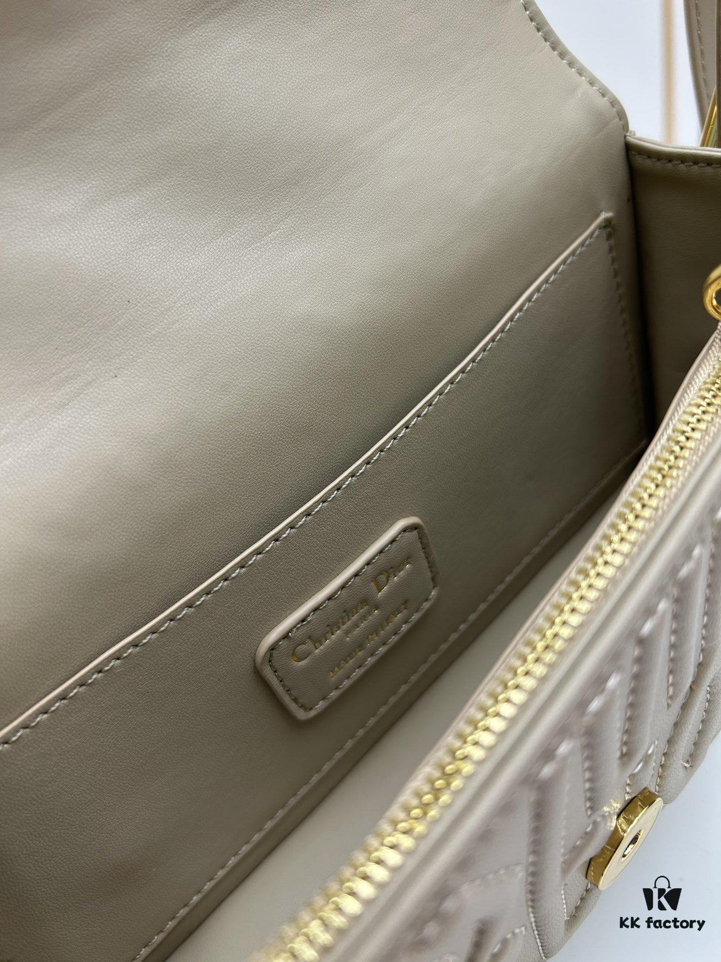 6930a0f46e68136f4d9ab845 Miss Dior Quilted Calfskin Shoulder Bag in Cream White – 2024 Winter Ready-to-Wear Collection