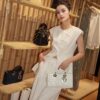 6930a0fa6e68136f4d9ab84f Dior Lady D-Joy Handbag in Black Embossed Calfskin with Cannage Pattern - Medium Size