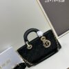 6930a0fb6e68136f4d9ab852 Dior Lady D-Joy Handbag in Black Embossed Calfskin with Cannage Pattern - Medium Size