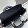 6930a1006e68136f4d9ab85b Dior Lady D-Joy Medium Handbag in Black Embossed Calfskin with Cannage Pattern