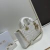 6930a1016e68136f4d9ab85e Dior Lady D-Joy Medium Handbag in Black Embossed Calfskin with Cannage Pattern