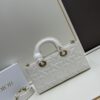 6930a1016e68136f4d9ab85f Dior Lady D-Joy Medium Handbag in Black Embossed Calfskin with Cannage Pattern