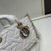 6930a1026e68136f4d9ab860 Dior Lady D-Joy Medium Handbag in Black Embossed Calfskin with Cannage Pattern