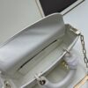 6930a1056e68136f4d9ab864 Dior Lady D-Joy Medium Handbag in Black Embossed Calfskin with Cannage Pattern