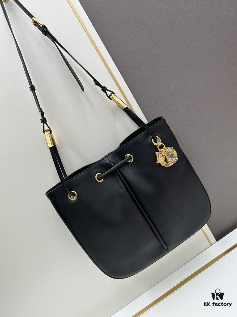 6930a10e6e68136f4d9ab878 Large Full-Grain Leather Blue Cloth Dior Nolita Handbag from the 2024 Fall Ready-to-Wear Collection