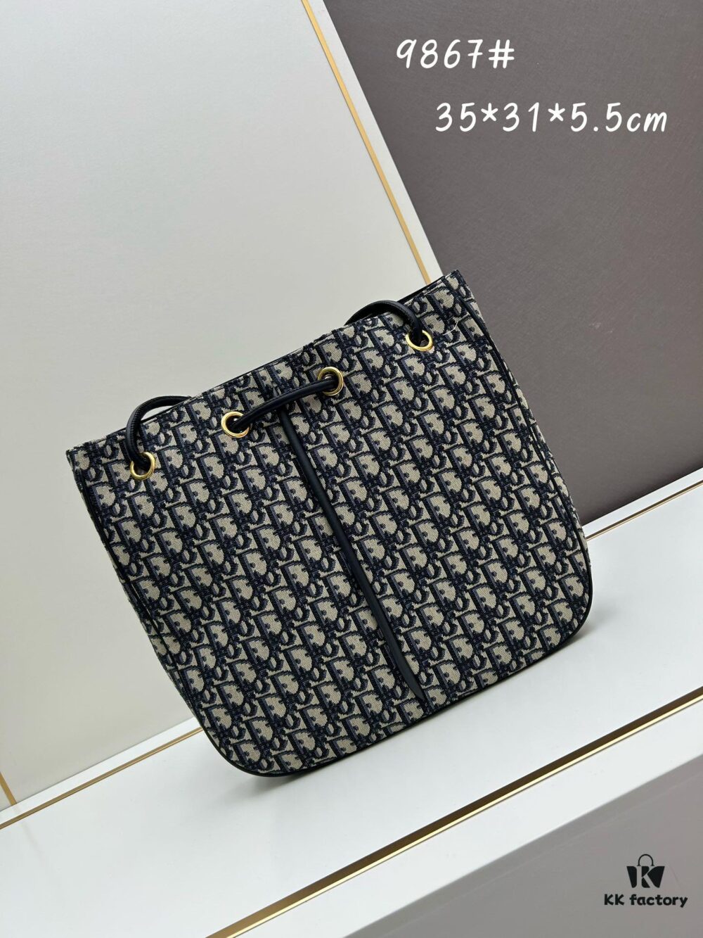6930a1186e68136f4d9ab88b Large Full Leather Blue Cloth Dior Nolita Handbag from the 2024 Fall Ready-to-Wear Collection